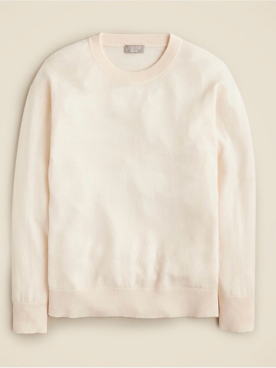 J. Crew Sweaters - J. Crew Cream Cashmere Relaxed Crewneck Sweater Size Medium NWT